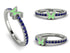 Elegant Enamel Butterfly Sapphire Ring - Butterfly No. 15