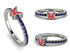 Elegant Enamel Butterfly Sapphire Ring - Butterfly No. 15