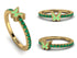 Elegant Enamel Butterfly Emerald Ring - Butterfly No. 4