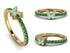 Elegant Enamel Butterfly Emerald Ring - Butterfly No. 4