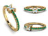 Elegant Enamel Butterfly Emerald Ring - Butterfly No. 4