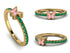 Elegant Enamel Butterfly Emerald Ring - Butterfly No. 4 image 14