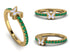 Elegant Enamel Butterfly Emerald Ring - Butterfly No. 4 image 1