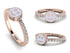 Elegant Enamel Smile Diamond Ring - Smile No. 2