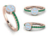 Elegant Enamel Smile Emerald Ring - Smile No. 5