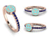 Elegant Enamel Smile Sapphire Ring - Smile No. 14 image 3