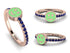 Elegant Enamel Smile Sapphire Ring - Smile No. 14