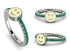 Elegant Enamel Smile Emerald Ring - Smile No. 6