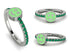 Elegant Enamel Smile Emerald Ring - Smile No. 6