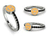 Elegant Enamel Smile Black Diamond Ring - Smile No. 9