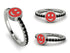 Elegant Enamel Smile Black Diamond Ring - Smile No. 9 image 13