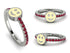 Elegant Enamel Smile Ruby Ring - Smile No. 12