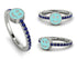Elegant Enamel Smile Sapphire Ring - Smile No. 15