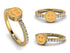 Elegant Enamel Smile Diamond Ring - Smile No. 1