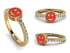 Elegant Enamel Smile Diamond Ring - Smile No. 1