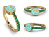 Elegant Enamel Smile Emerald Ring - Smile No. 4 image 3