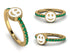 Elegant Enamel Smile Emerald Ring - Smile No. 4