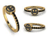 Elegant Enamel Smile Black Diamond Ring - Smile No. 7 image 13