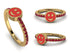 Elegant Enamel Smile Ruby Ring - Smile No. 10