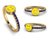 Elegant Enamel Smile Sapphire Ring - Smile No. 13 image 2