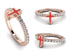 Elegant Enamel Cross Diamond Ring - Cross No. 2