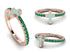 Elegant Enamel Cross Emerald Ring - Cross No. 5