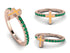 Elegant Enamel Cross Emerald Ring - Cross No. 5