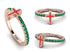 Elegant Enamel Cross Emerald Ring - Cross No. 5