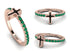 Elegant Enamel Cross Emerald Ring - Cross No. 5