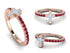 Elegant Enamel Cross Ruby Ring - Cross No. 11 image 8
