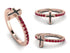 Elegant Enamel Cross Ruby Ring - Cross No. 11