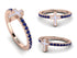 Elegant Enamel Cross Sapphire Ring - Cross No. 14
