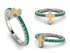 Elegant Enamel Cross Emerald Ring - Cross No. 6 image 4