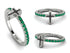 Elegant Enamel Cross Emerald Ring - Cross No. 6