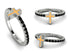 Elegant Enamel Cross Black Diamond Ring - Cross No. 9 image 3