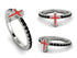 Elegant Enamel Cross Black Diamond Ring - Cross No. 9 image 11