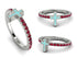 Elegant Enamel Cross Ruby Ring - Cross No. 12