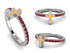 Elegant Enamel Cross Ruby Ring - Cross No. 12 image 4