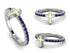 Elegant Enamel Cross Sapphire Ring - Cross No. 15