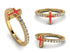 Elegant Enamel Cross Diamond Ring - Cross No. 1