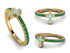 Elegant Enamel Cross Emerald Ring - Cross No. 4
