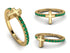 Elegant Enamel Cross Emerald Ring - Cross No. 4 image 3
