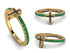 Elegant Enamel Cross Emerald Ring - Cross No. 4