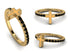 Elegant Enamel Cross Black Diamond Ring - Cross No. 7