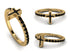 Elegant Enamel Cross Black Diamond Ring - Cross No. 7 image 1
