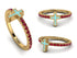 Elegant Enamel Cross Ruby Ring - Cross No. 10 image 2
