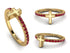Elegant Enamel Cross Ruby Ring - Cross No. 10 image 3
