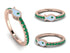 Elegant Enamel Fish Emerald Ring - Fish No. 5