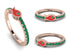 Elegant Enamel Fish Emerald Ring - Fish No. 5