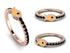 Elegant Enamel Fish Black Diamond Ring - Fish No. 8 image 4